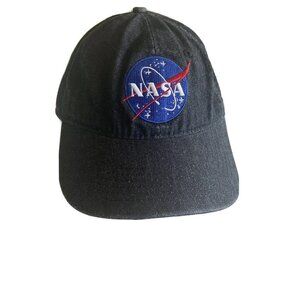NASA‎ Baseball Cap Dark Wash Denim Logo Dad Hat Adjustable Strap Unisex OS